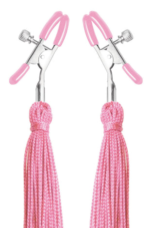 Tickle Me Pink Nipple Clamp Tassels FR-AE124