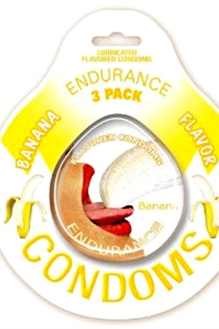 Endurance Condoms - Banana - 3 Pack HTP2090