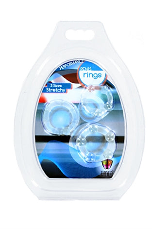 Performance Penis Ring Set of 3 - Clear TV-AA597