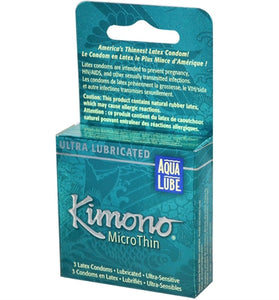 Kimono Microthin Plus Aqua Lube - 3 Pack KM06003