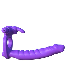 Fantasy C-Ringz Silicone Double Penetrator Rabbit - Purple PD5819-12