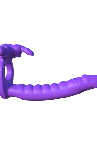 Fantasy C-Ringz Silicone Double Penetrator Rabbit - Purple PD5819-12