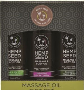 Hemp Seed Massage and Body Oil Gift Set - - 3 Pack - 2 Fl. Oz. Bottles EB-MASG003