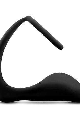 Anal Adventures - Platinum - Cock Ring Plug -  Black BL-11245