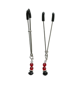Sex and Mischief Ruby Black Nipple Clips SS510-82
