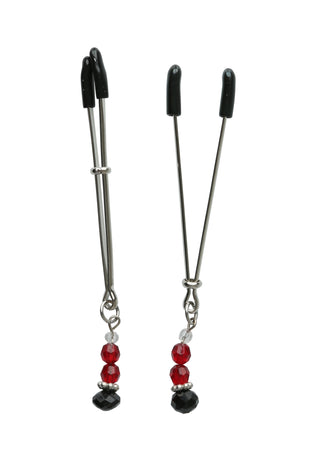 Sex and Mischief Ruby Black Nipple Clips SS510-82