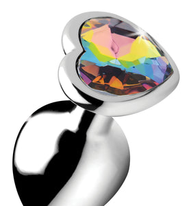 Rainbow Prism Heart Anal Plug - Medium BTYS-AG374-MED