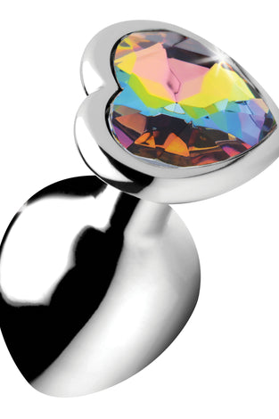 Rainbow Prism Heart Anal Plug - Medium BTYS-AG374-MED
