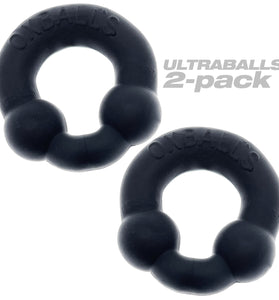 Ultraballs 2- Piece Cockring Set - Night Black OX-3010-NGT