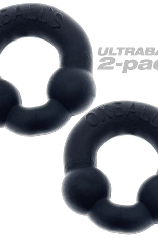 Ultraballs 2- Piece Cockring Set - Night Black OX-3010-NGT