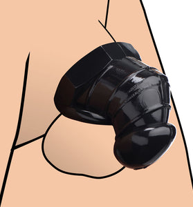 Master Series Detained - Black Restrictive Chastity Cage MS-AF255