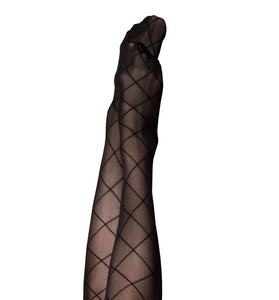 Anna - Diamond Thigh High - Size B - Black KX-1321B-BLK-B
