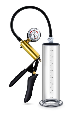 Performance - Vx6 Vacuum Penis Pump With Brass  Pistol & Pressure Gauge - Clear BL-06301