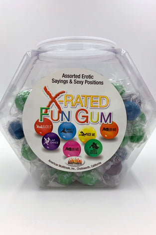 X-Rated Fun Gum - 90 Piece Bowl - Assorted HTP760D