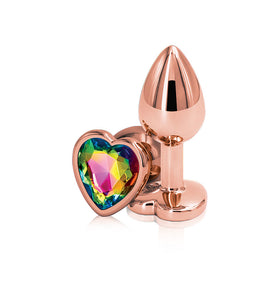 Rear Assets - Rose Gold Heart - Small - Rainbow NSN0963-19