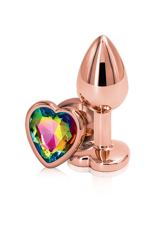 Rear Assets - Rose Gold Heart - Small - Rainbow NSN0963-19