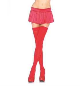 Opaque Thigh Highs - One Size - Red LA-6672RED