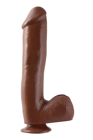 Basix Rubber Works - 10 Inch Dong With Suction - Brown PD4222-29