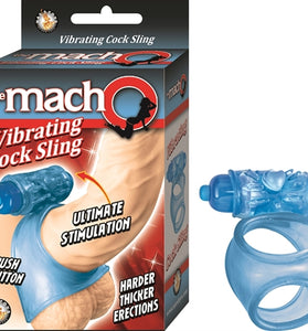 Macho Vibrating Cock Sling - Blue NW2596-1