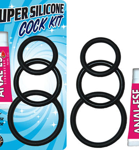 Super Silicone Cock Kit - Black NW2674-1