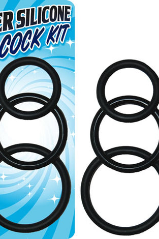 Super Silicone Cock Kit - Black NW2674-1