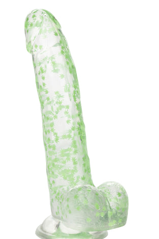 Naughty Bits I Leaf Dick Glow-in-the-Dark Weed  Leaf Dildo - Glow in the Dark SE4410643