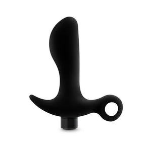 Anal Adventures- Platinum - Silicone Vibrating  Prostate Massager 01 - Black BL-11615