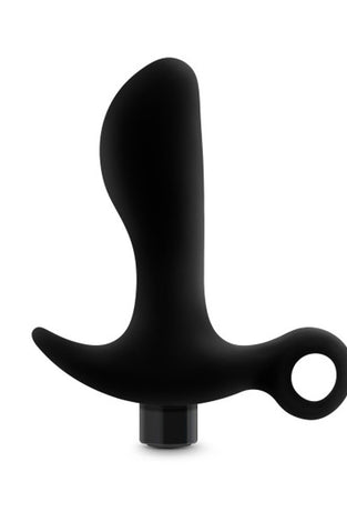 Anal Adventures- Platinum - Silicone Vibrating  Prostate Massager 01 - Black BL-11615