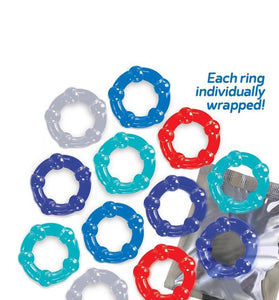 The 9's - Baller Dozen Beaded - 12 Pc Cock Ring Set IC2698