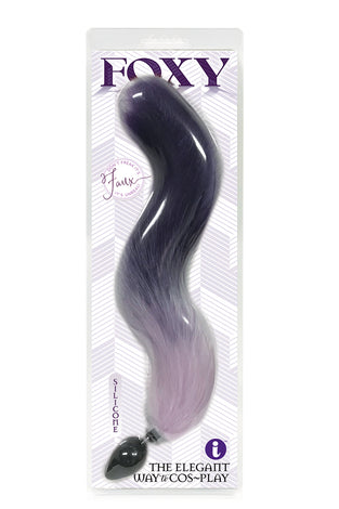 Foxy Fox Tail Silicone Butt Plug - Purple Gradient IC1401