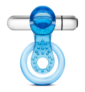 Stay Hard 10 Function Vibrating Tongue Ring - Blue BL-66092