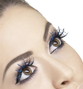 Blue Glitter Spiderweb Eyelashes FV-23186
