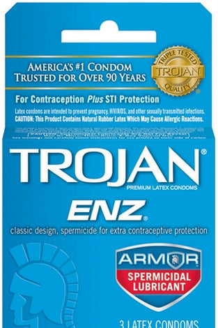 Trojan Enz Armor Spermicidal Lubricated  Condoms - 3 Pack TJ93150