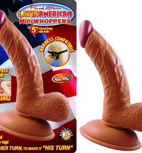 Latin American Mini Whoppers 5-Inch Curved Dong  With Balls - Latin NW2392-2