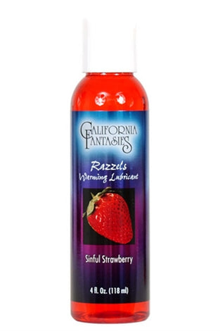 Razzels Warming Lubricant - Sinful Strawberry - 4 Oz. Bottle CF-RSS-04