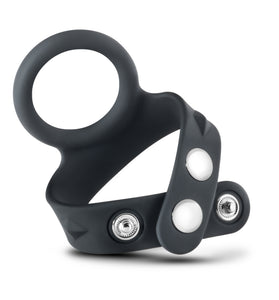 Performance - Vs7 - Silicone Cock & Ball Strap  Large - Black BL-91725