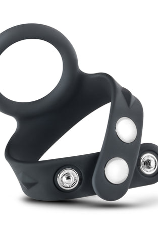 Performance - Vs7 - Silicone Cock & Ball Strap  Large - Black BL-91725