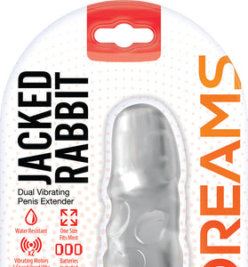 Jack Rabbit Dual Vibrating Extender - Clear HTP3307