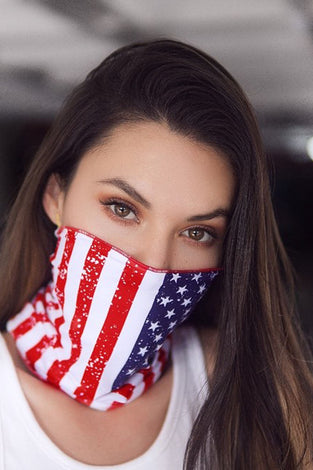 Face/ Neck Bandana - Usa Print - One Size GE-252-USA-OS