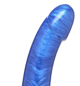 G-Tastic 7 Inch Metallic Silicone Dildo - Blue SU-AG862-BLU