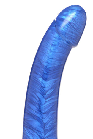 G-Tastic 7 Inch Metallic Silicone Dildo - Blue SU-AG862-BLU