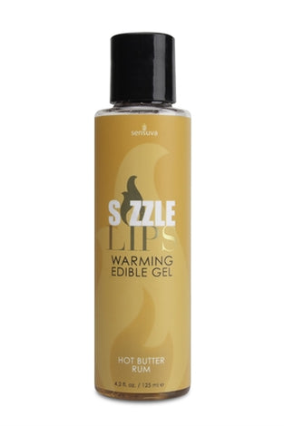 Sizzle Lips Warming Edible Gel - Hot Butter Rum - 4.2 Oz. SEN-VL492