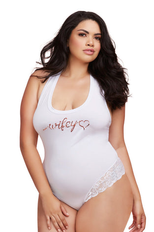 Bride Bodysuit - 3x - White DG-11501XWHT3X