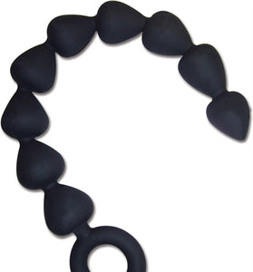 Sex and Mischief Silicone Anal Beads - Black SS100-74