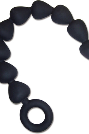 Sex and Mischief Silicone Anal Beads - Black SS100-74