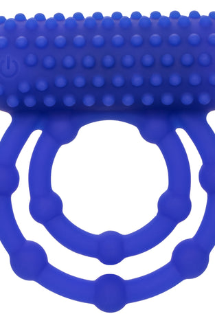 Silicone Rechargeable 10 Bead Maximus Ring - Blue SE1843303
