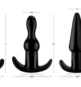 Thrill Trio Anal Plug Set - Black FR-AG293-BLACK