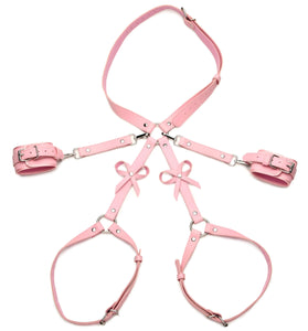 Bondage Harness With Bows - Medium/large - Pink STR-AH089-ML