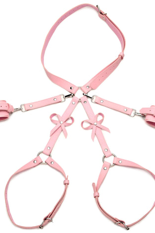 Bondage Harness With Bows - Medium/large - Pink STR-AH089-ML