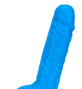 Neo - 9 Inch Dual Density Dildo - Neon Blue BL-34522
